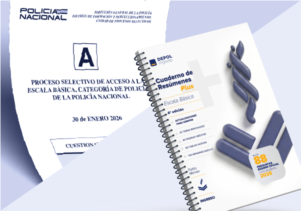 Pack Cuaderno de Resúmenes PLUS DEPOL Ingreso Policía + 30 Simulacros de teoría
