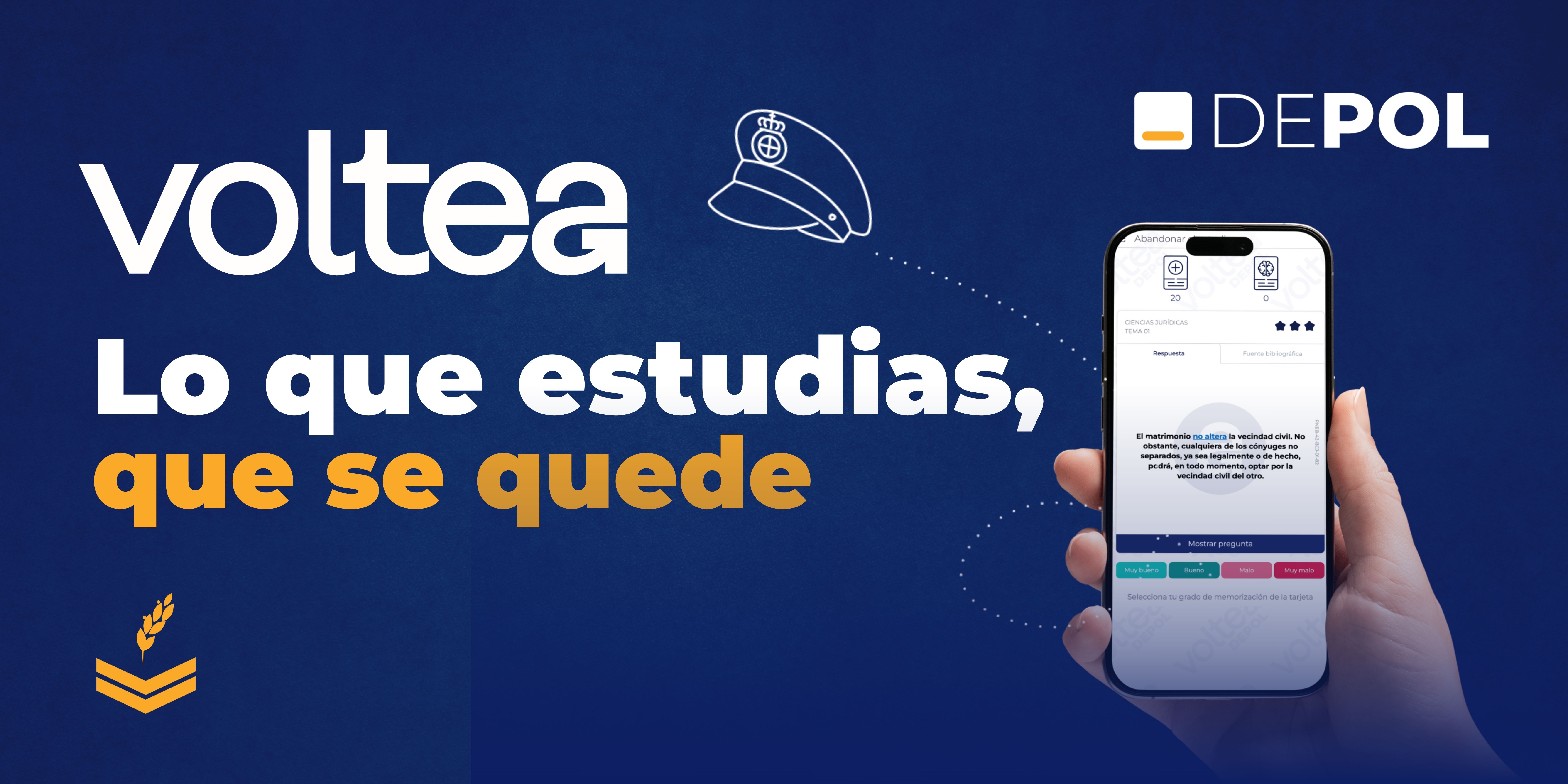 Voltea: la mejor app para estudiar oposiciones Policía Nacional y memorizar el temario más rápido